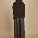 easy shirt in crepon di seta. T2759 DARK BROWN dusan