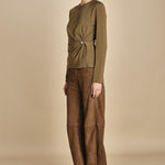 top con fibbie MAILEY OLIVE malina