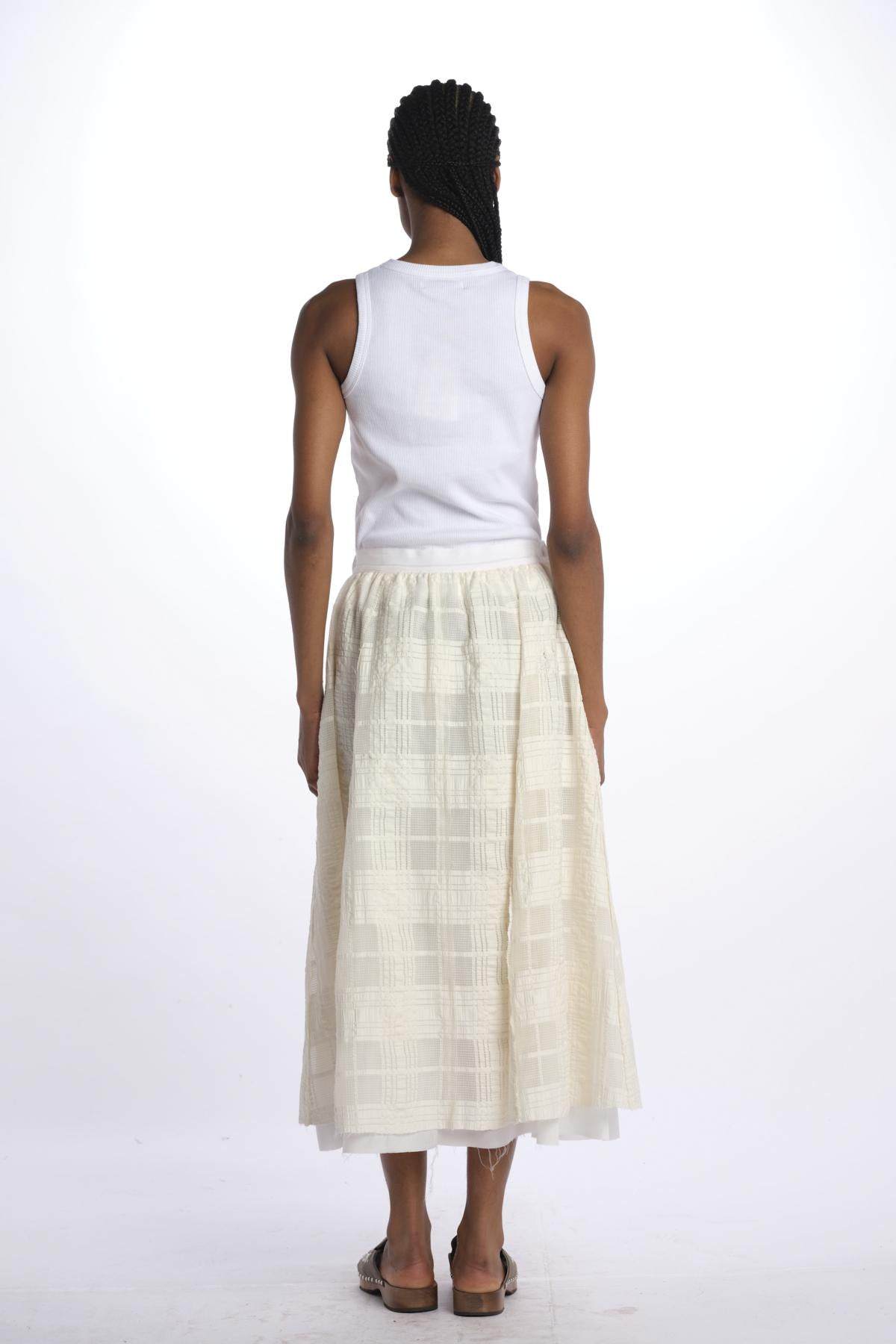 Gonna Jacquard PHOEBE SKIRT WHITELACE jejia