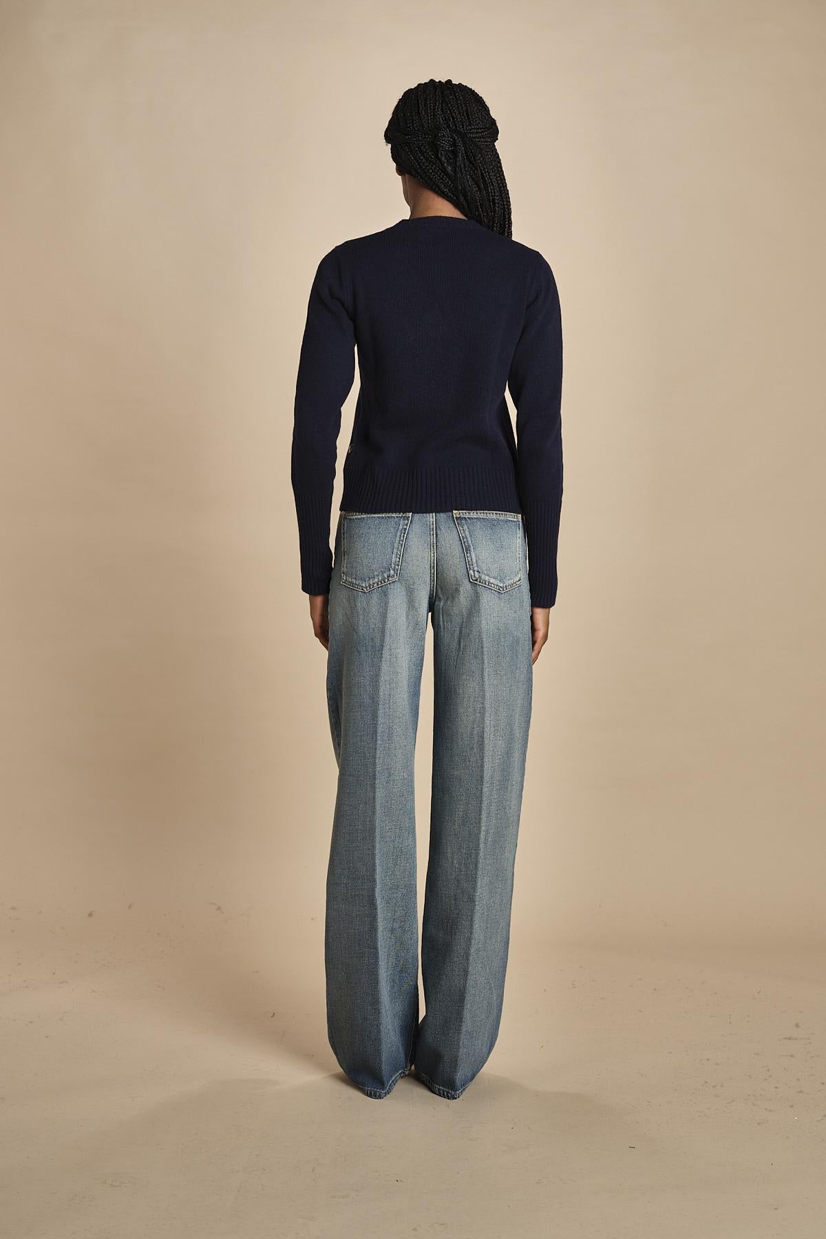 d2501005 girocollo slim by milaura. d2501005 866 BLU milaura