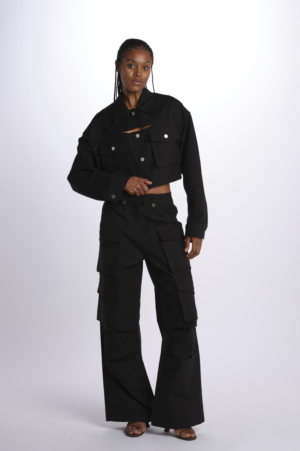 Pantaloni con tasconi LV24S-PT11 BLACK lvir