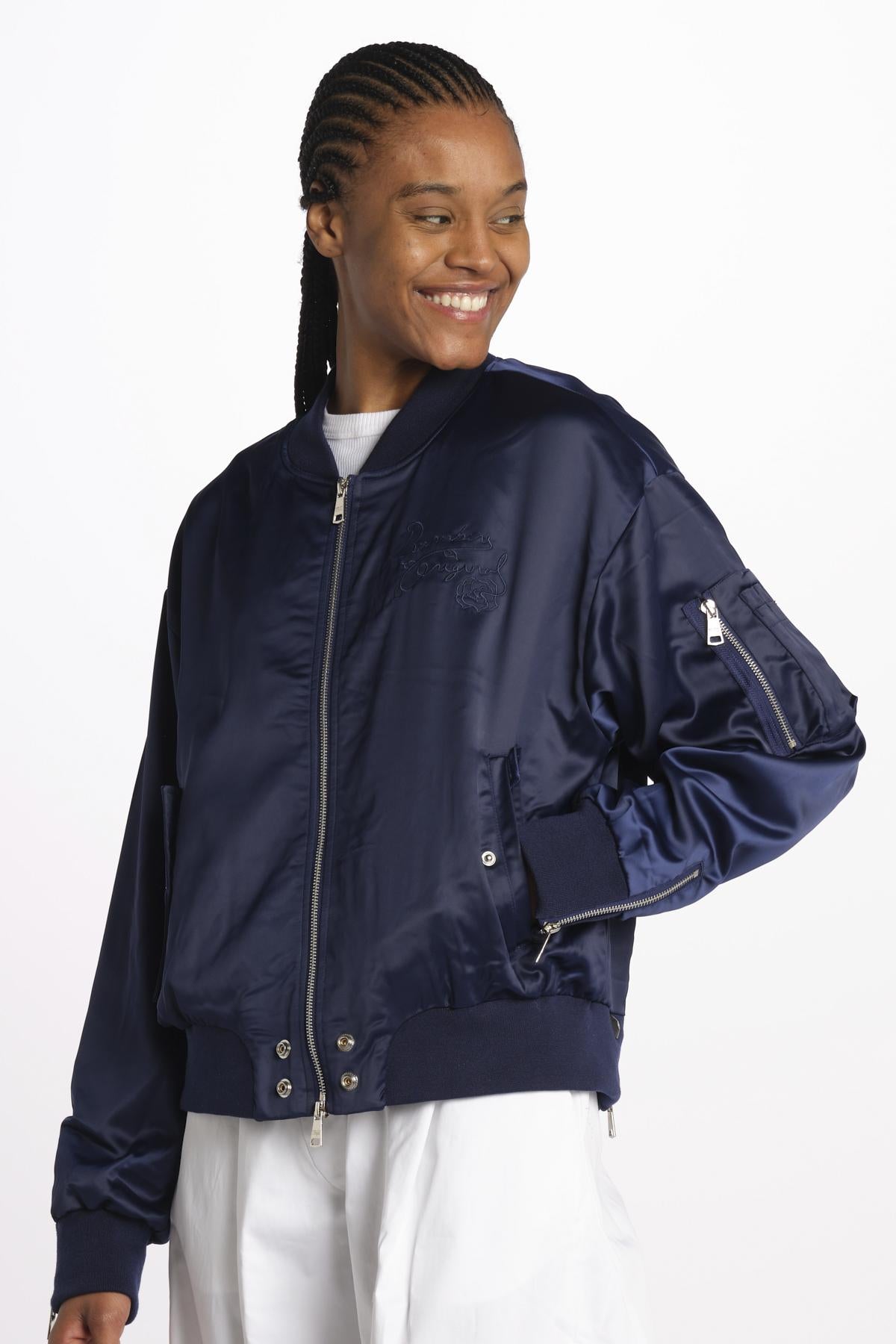 Bomber raso donna DAILY NAVY bombers original