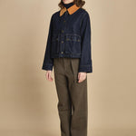 giubbino in denim. J423B912 MIDNIGHT RINSE MIDRI the GREAT