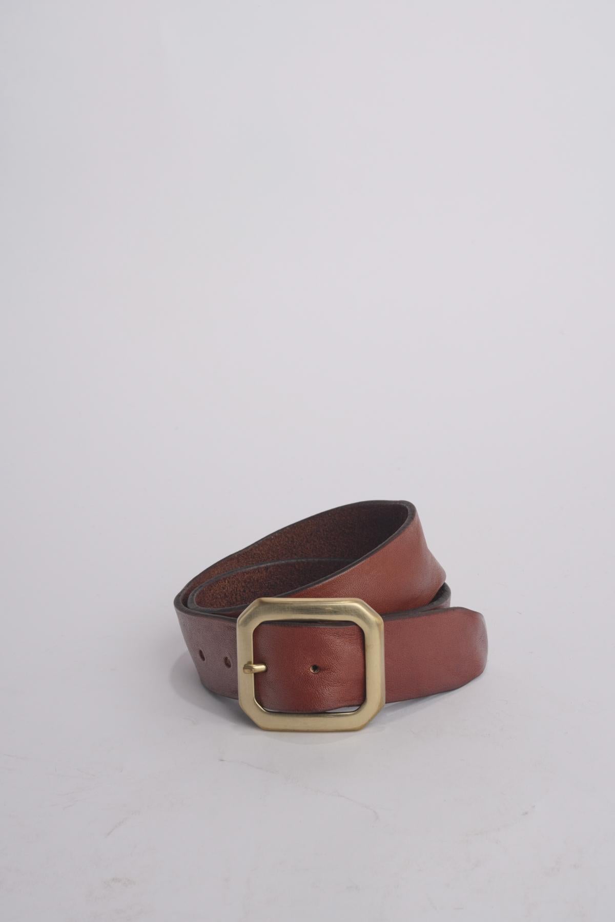 Cintura fibbia ottone 93340 CUOIO milaura