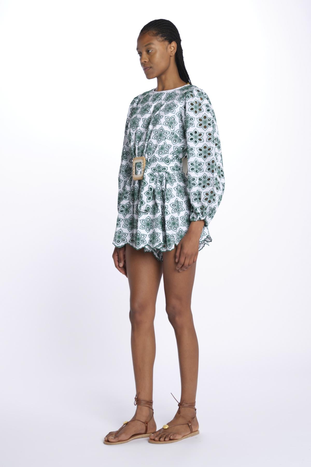 sundress S25057EYELETGREEM