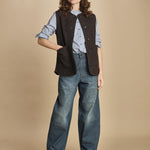 camicia a righe con colo guru. CHE0185 BLE5825W soeur