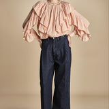 camicia con voille SELONA TOP BLUSH PINK scarlett poppies