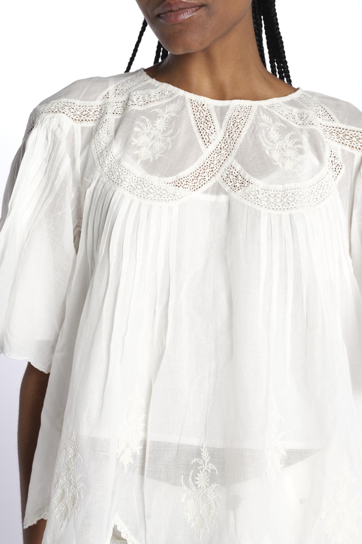 Camicia m/c con nastri 329127 OFFWHITE farm rio