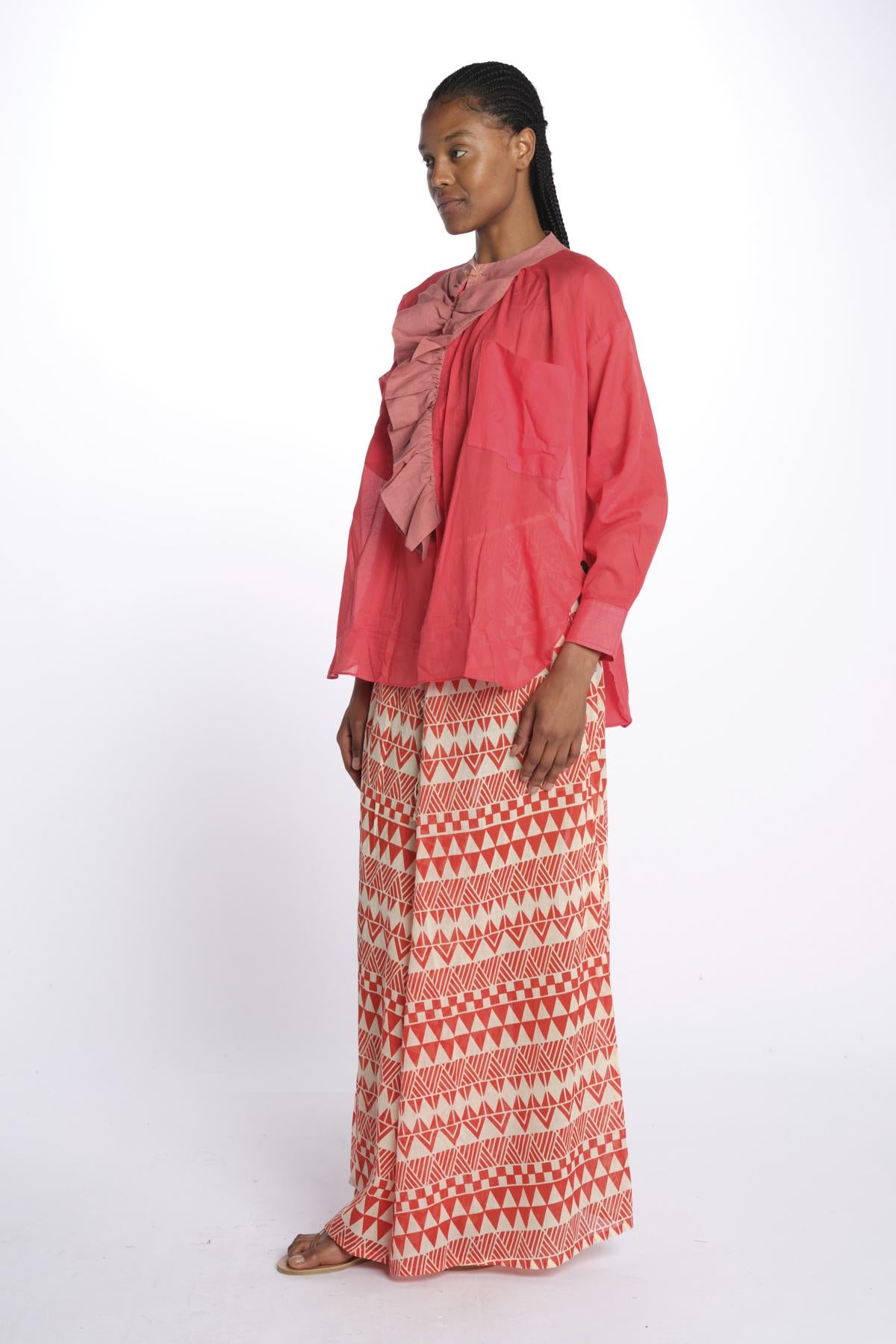 Camicia con rouches Frill Shirt FRS FLUORED yvonne s.