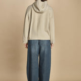 felpa double con cappuccio. PUL0123 BLA0225W soeur