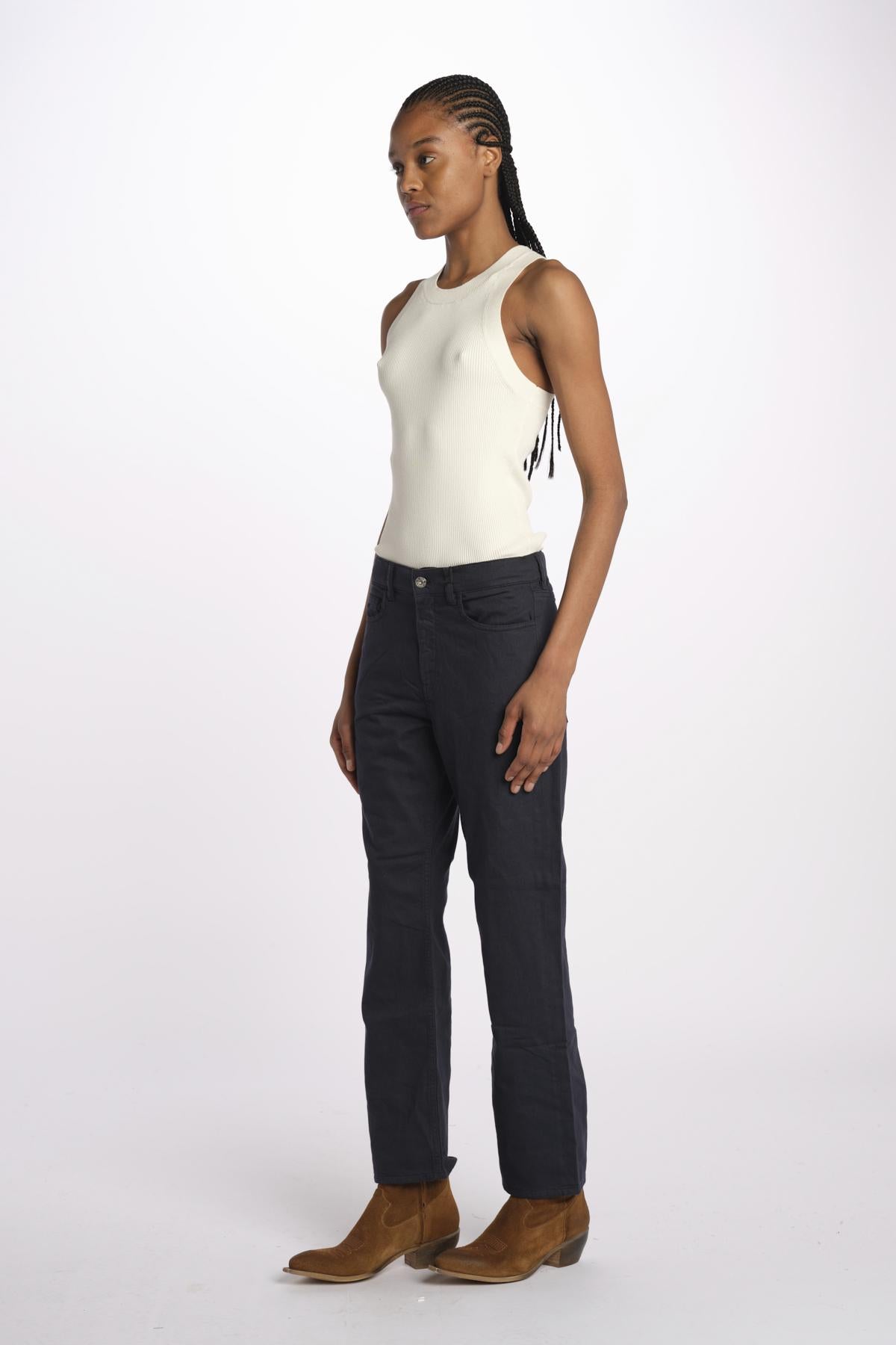 Denim LINDY combo stretto cropped LINDY NAVY true avenue