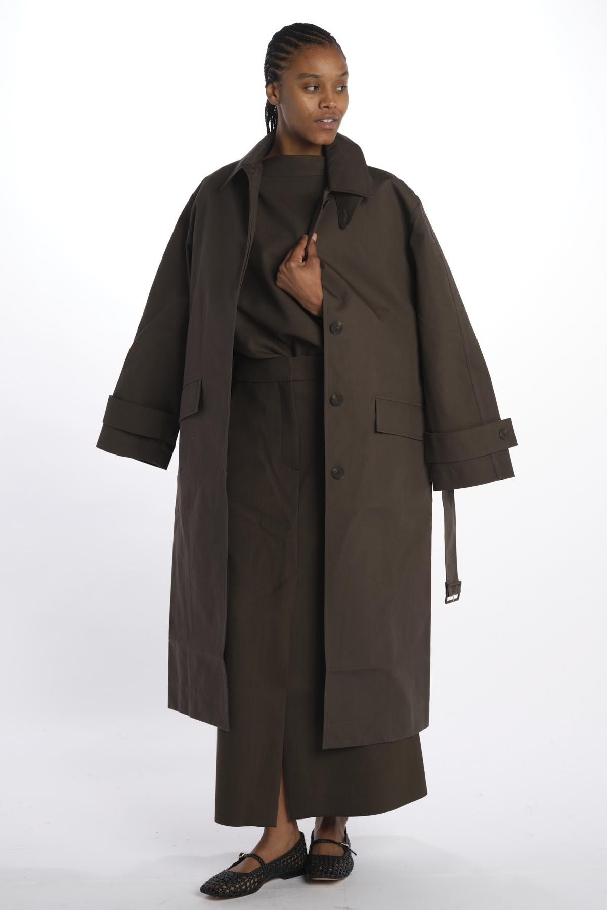 Gonna lunga con spacco davanti GAIA1564 MOSS studio nicholson