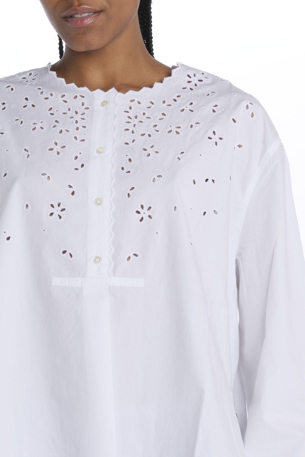 DESTINEE camicia girocollo sangallo CHE1645DESTINEE BLA0125S soeur