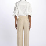Pantalone lino spina LAMIA T2272F123 massimo alba