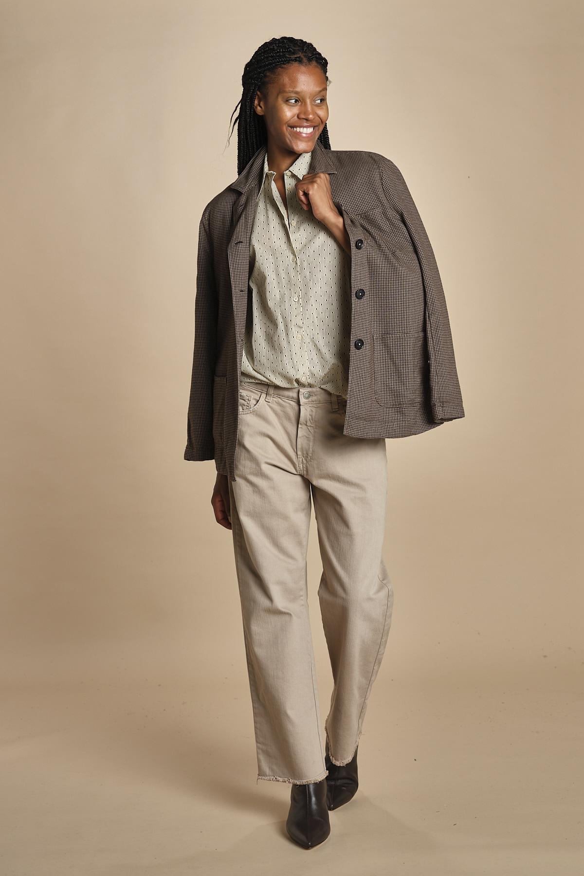 Camicia SELMA microstampa P28D0SELMA-T4733 S570 massimo alba