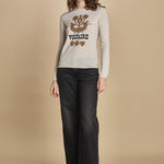 felpa lunga. KWSW02802 ECRU 102 zadig & voltaire
