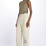 RAINE pantaloni a vita alta con gamba ampia e ricami 179553 U111 scotch&soda