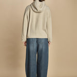 felpa double con cappuccio. PUL0123 BLA0225W soeur