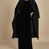 abito lungo in velluto H1215388 9000 n21