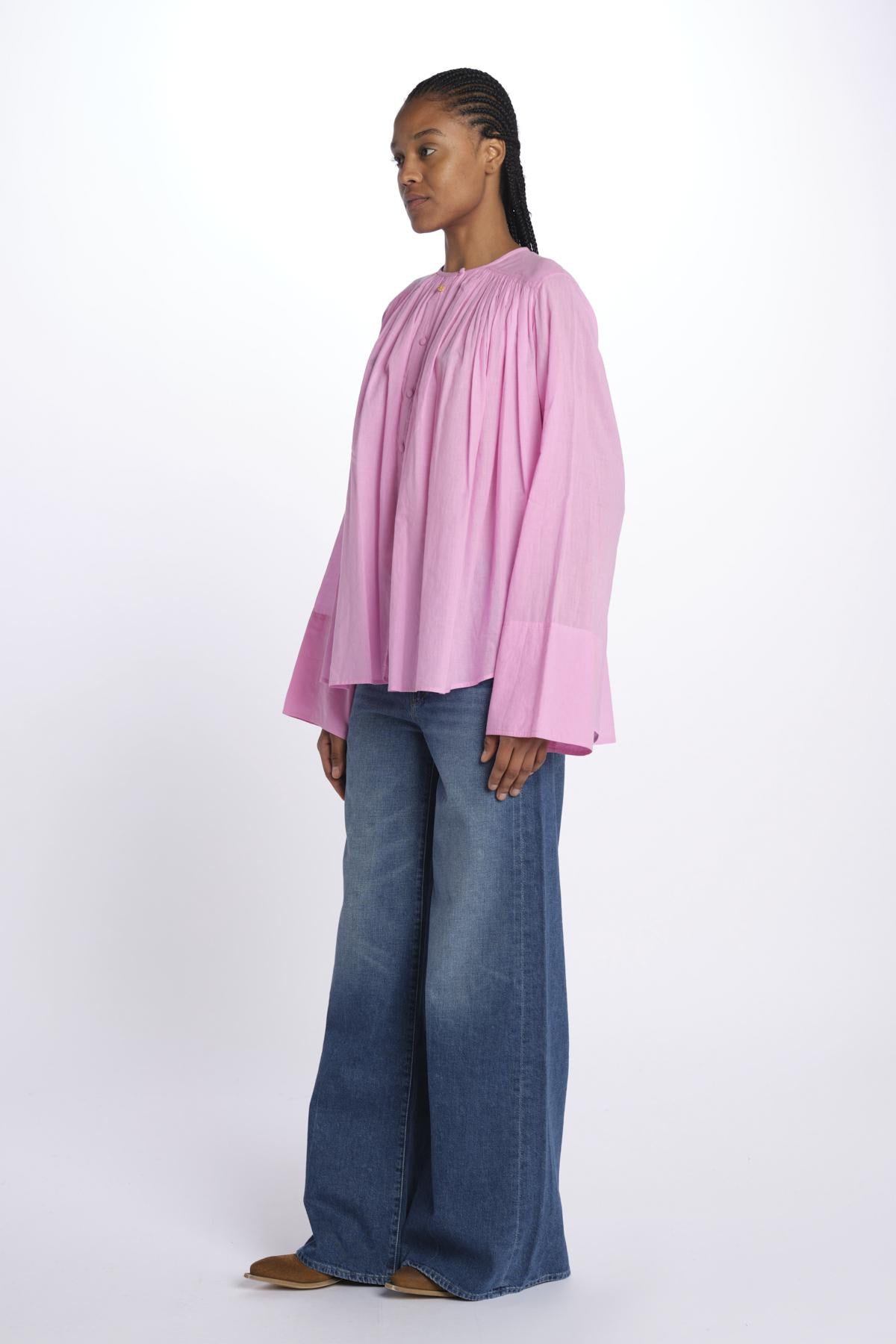 Camicia CIG m/l voile over CIG FLUOPINK laurence bras