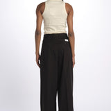 Pant PETRA 2 pinces popeline PETRA PE66 NERO nine in the morning