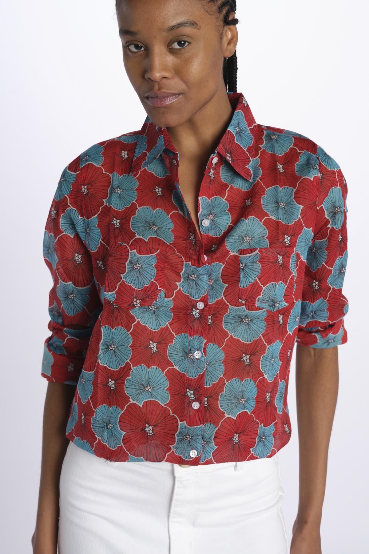Camicia FLEUR SX7522 4F16 terre rouge