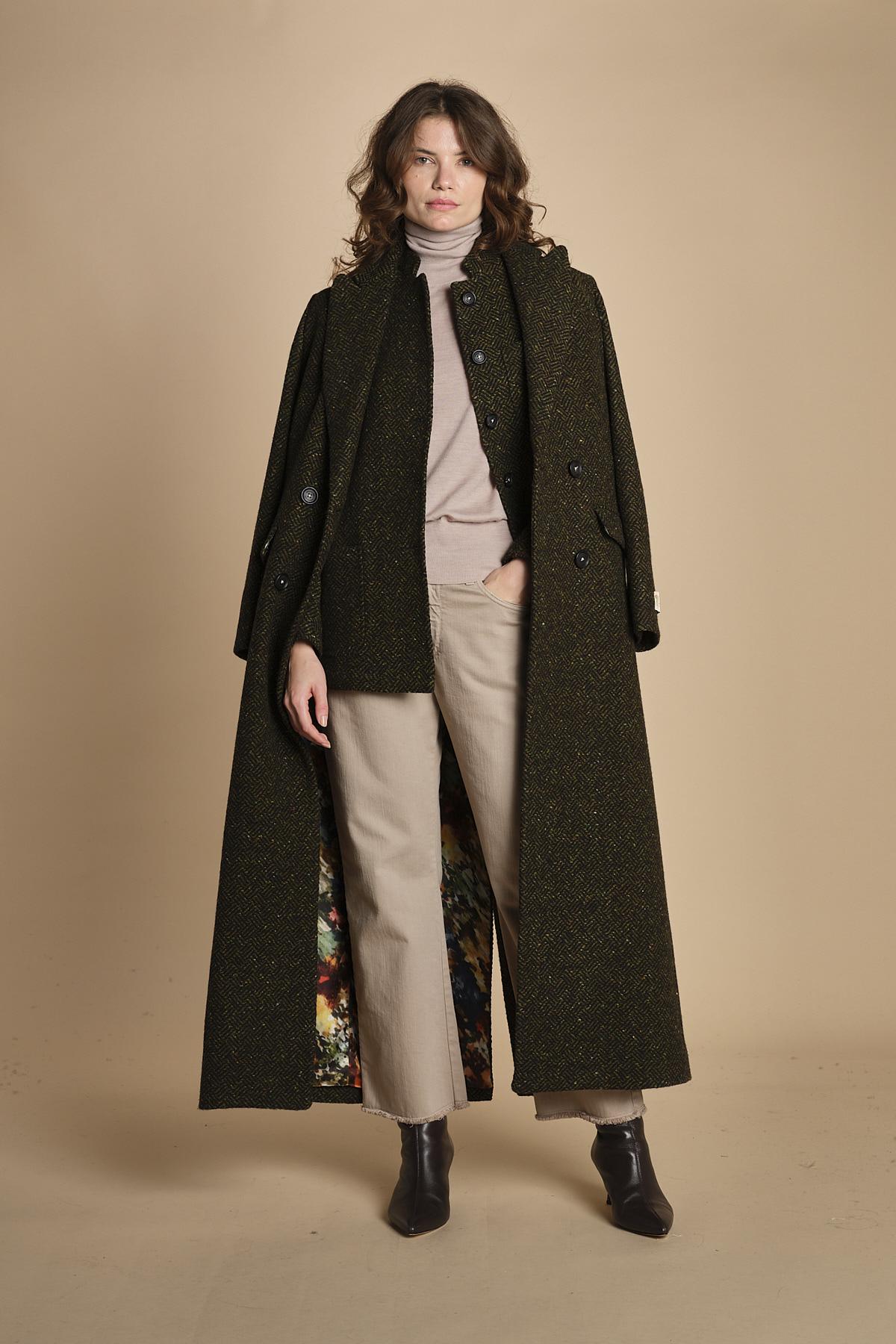 cappotto lungo spinato. BRISTOL VERDONE massimo alba