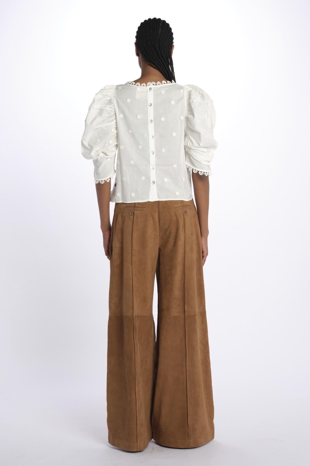 Camicia OFF-WHITE ricamo fiorellini 338614 OFFWHITE farm rio