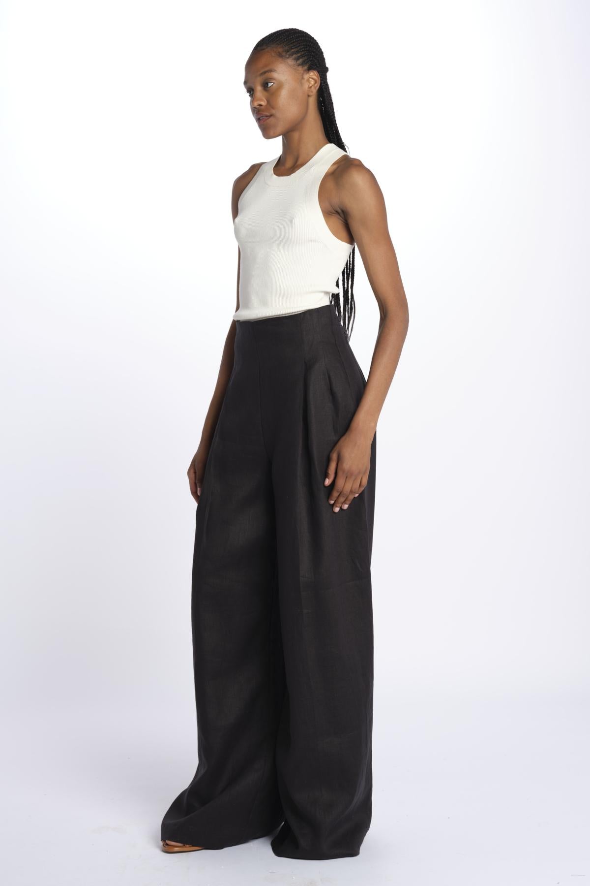 HEINI pantalone over PANTS HEINI NERO inasami