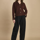 cardigan tre bottoni MIL4A24 25298 TESTA MORO milaura
