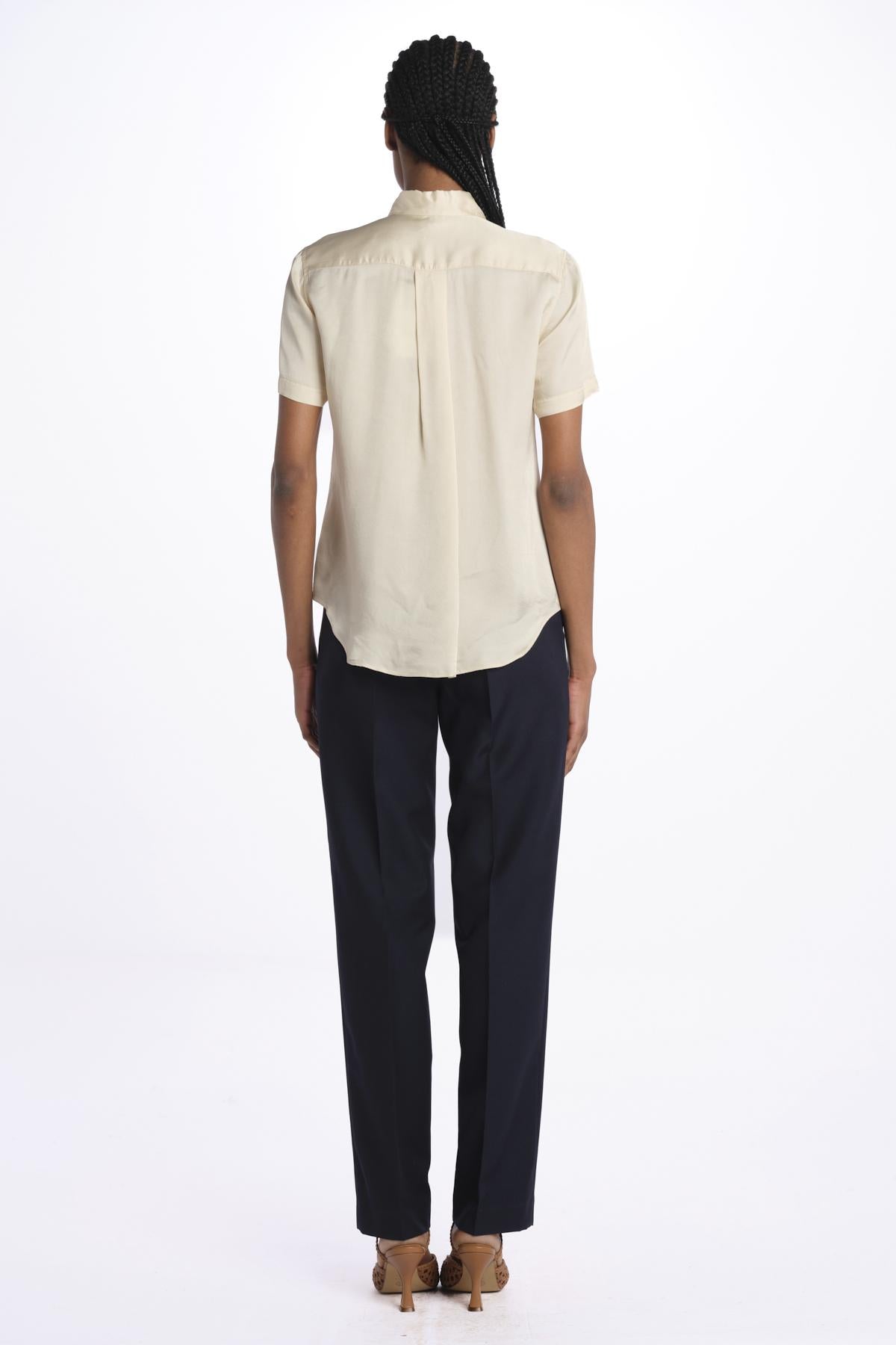 Camicia m/c con rouches MOD.5403 NATURALE aspesi