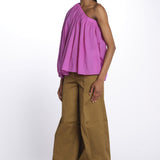 Camicia JOINA voille over mono spalla JOINA PURPLE laurence bras