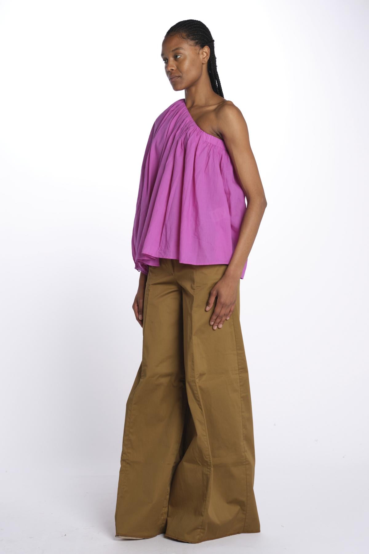 Camicia JOINA voille over mono spalla JOINA PURPLE laurence bras