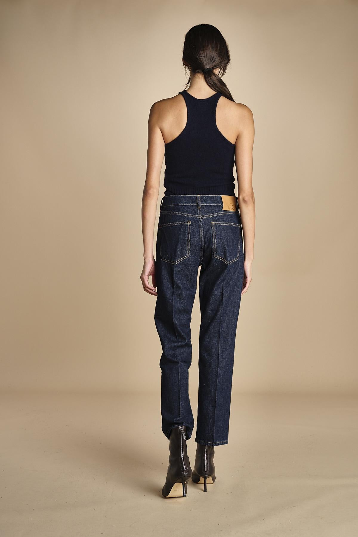denim skinny cropped LINDY OPEN BLU true avenue