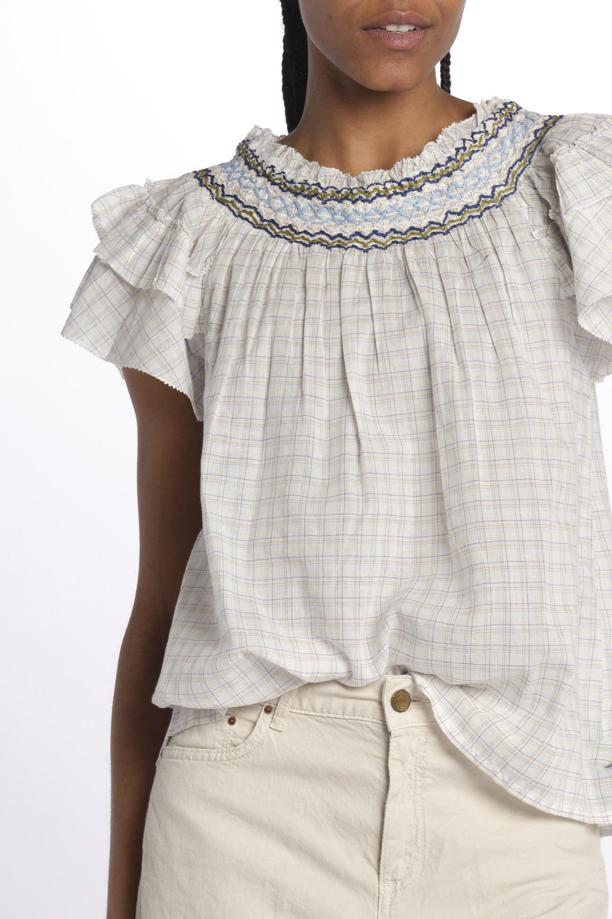 CATHY camicia check con collo arricciato CATHY C1316 bellerose