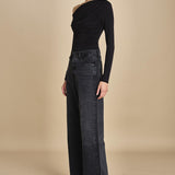 body in jersey con scollo asimmetrico SWEETEST THING BLACK undress code