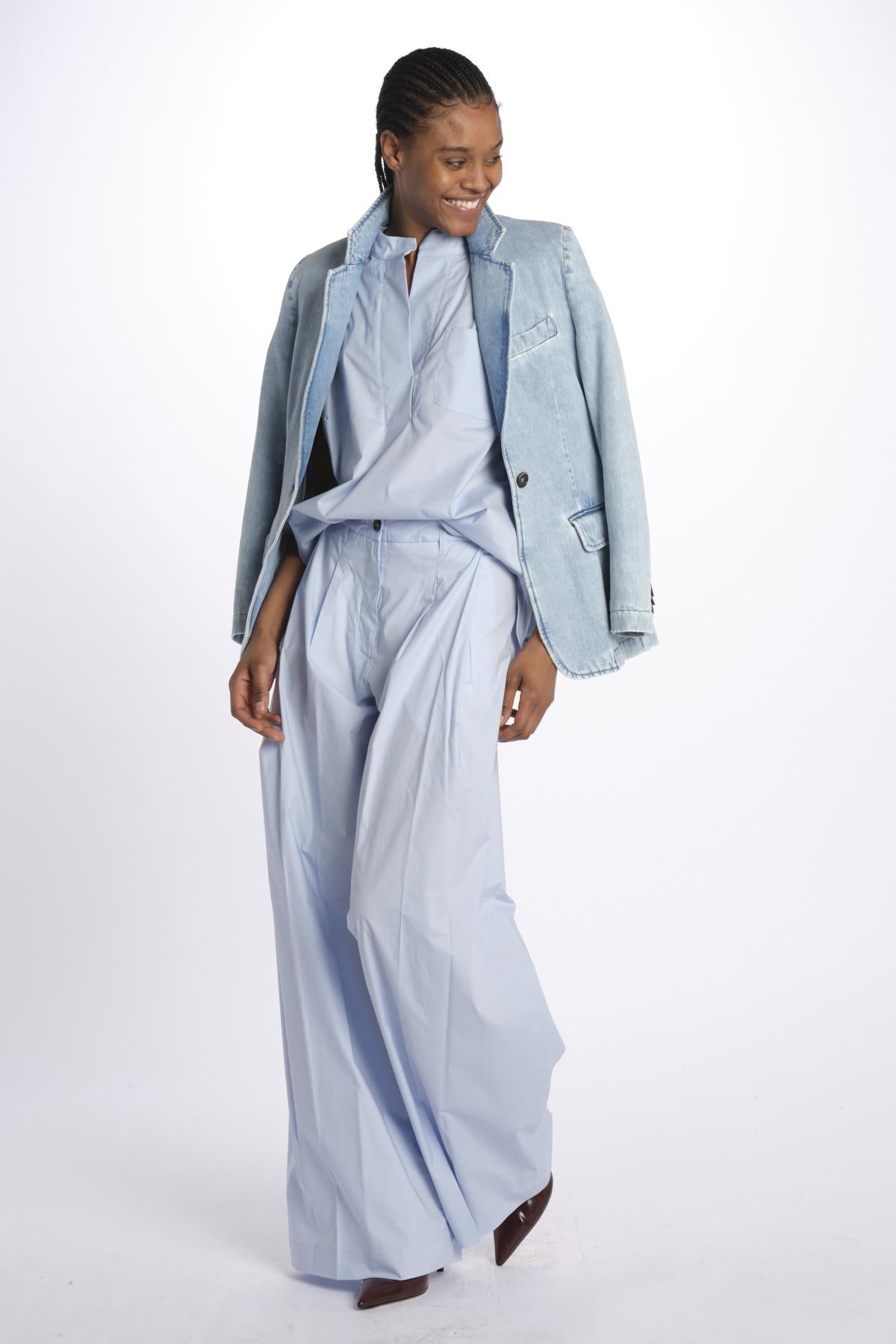 Camicia ILENIA popeline ILENIA IL31 AZZURRO nine in the morning