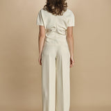 top manica corta con collo alto 31101-313 LATTE 02 federica tosi