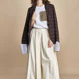 pantalone over in velluto BIRKIN MJD228_ATEX40 J0236 CREAM jejia