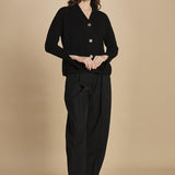 cardigan tre bottoni MIL4A24 Z3613S NERO milaura