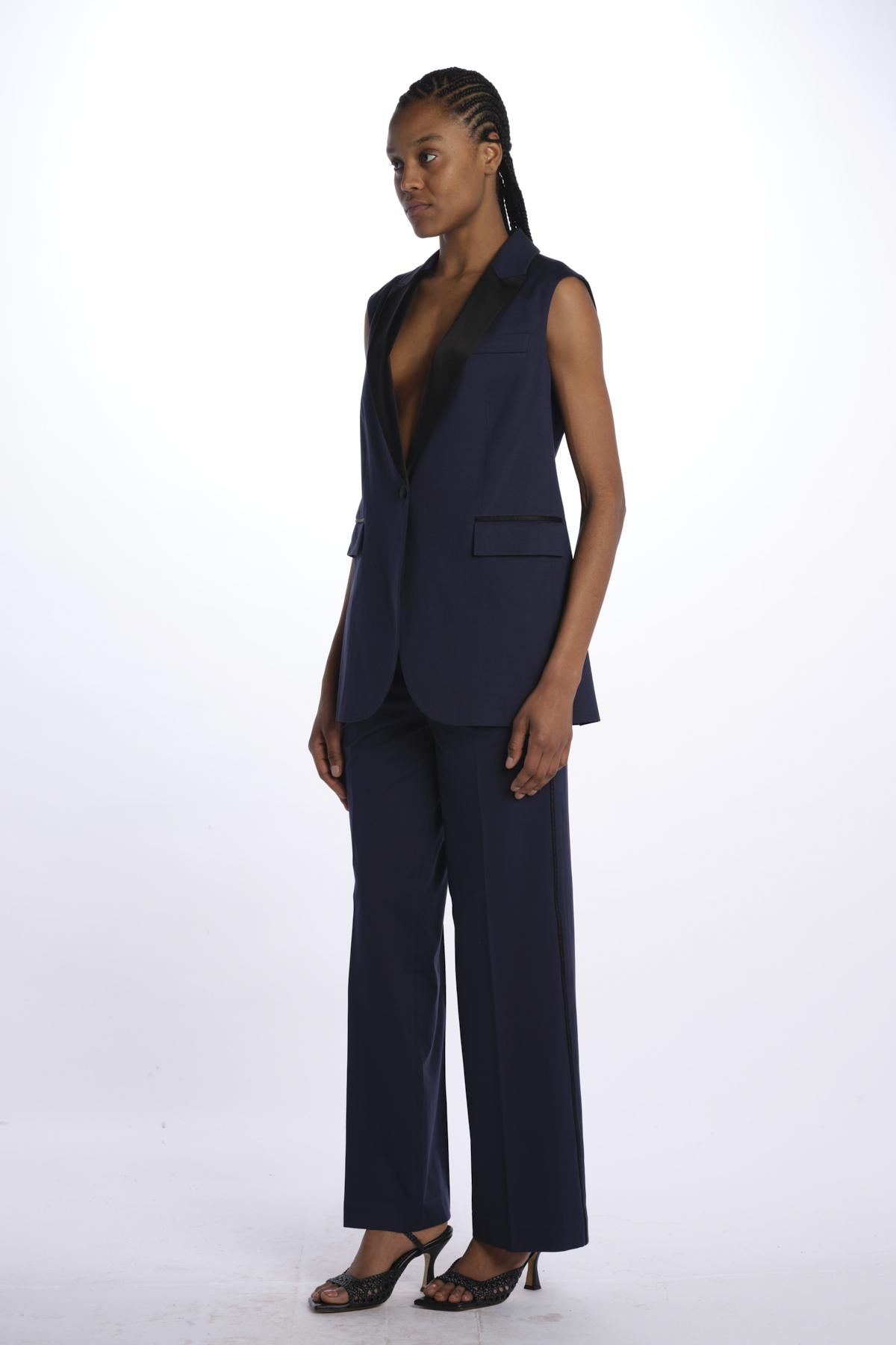 Gilet filo scozia 3417 INDIGO circolo 1901