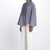 Camicia MAGDA over check MAGDA INDIGO laurence bras