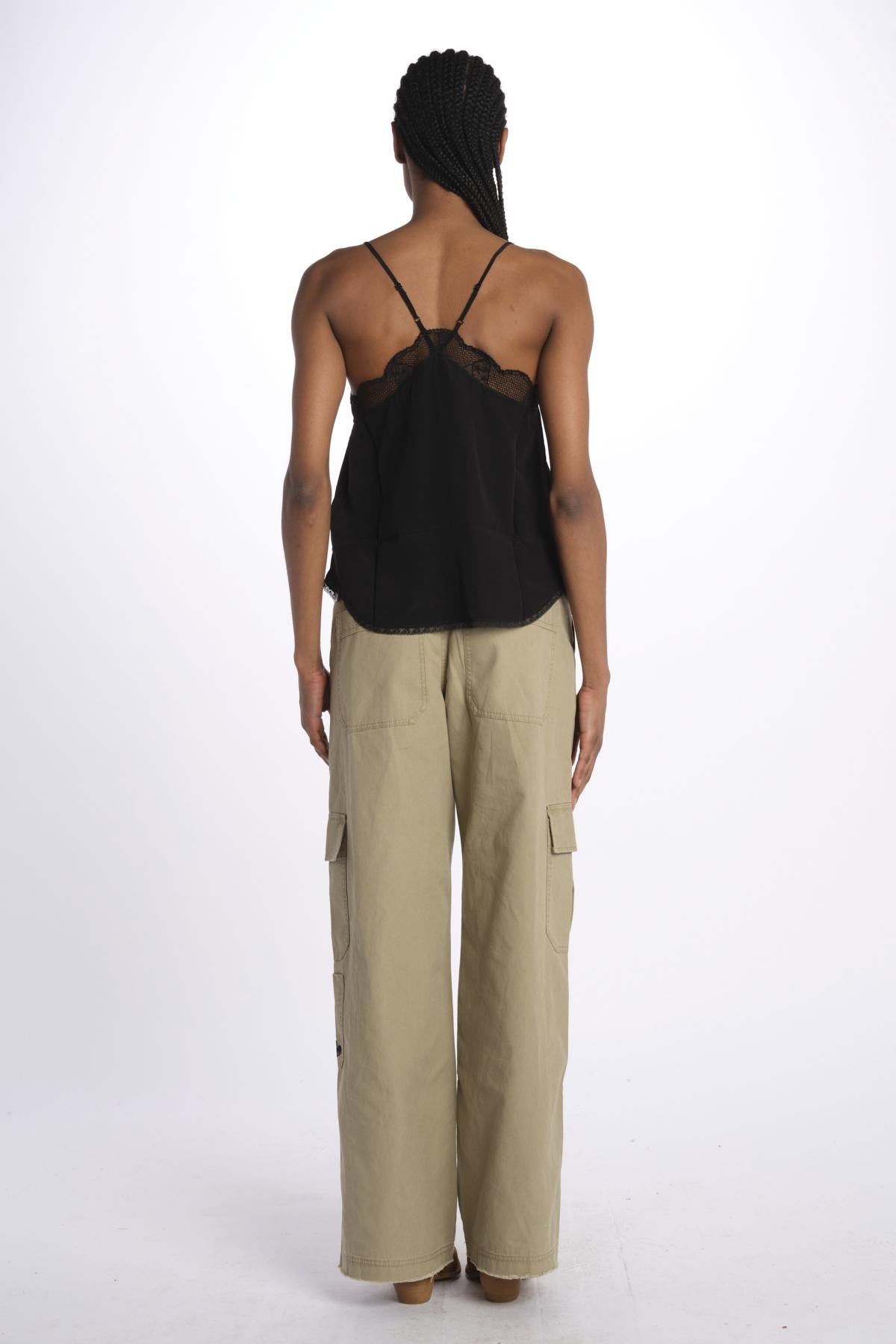 Christy cdc perm top spallina sottile PWGCP0702F NOIR zadig & voltaire