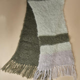 sciarpa in mohair a righe. STR MOSS.SEAF.GREY hinterveld