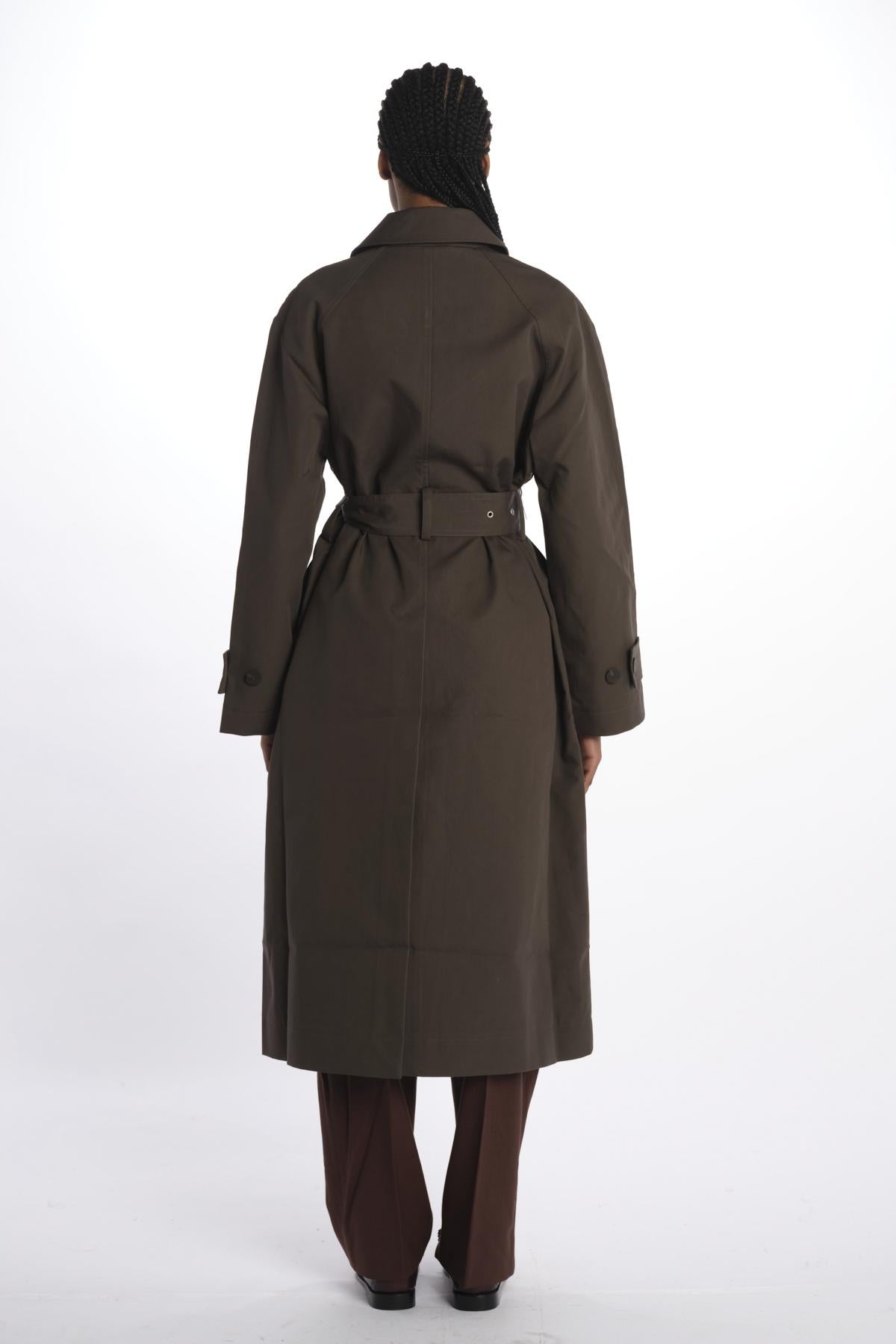 Trench lungo con cintura INNIS1562 MOSSBLACK studio nicholson