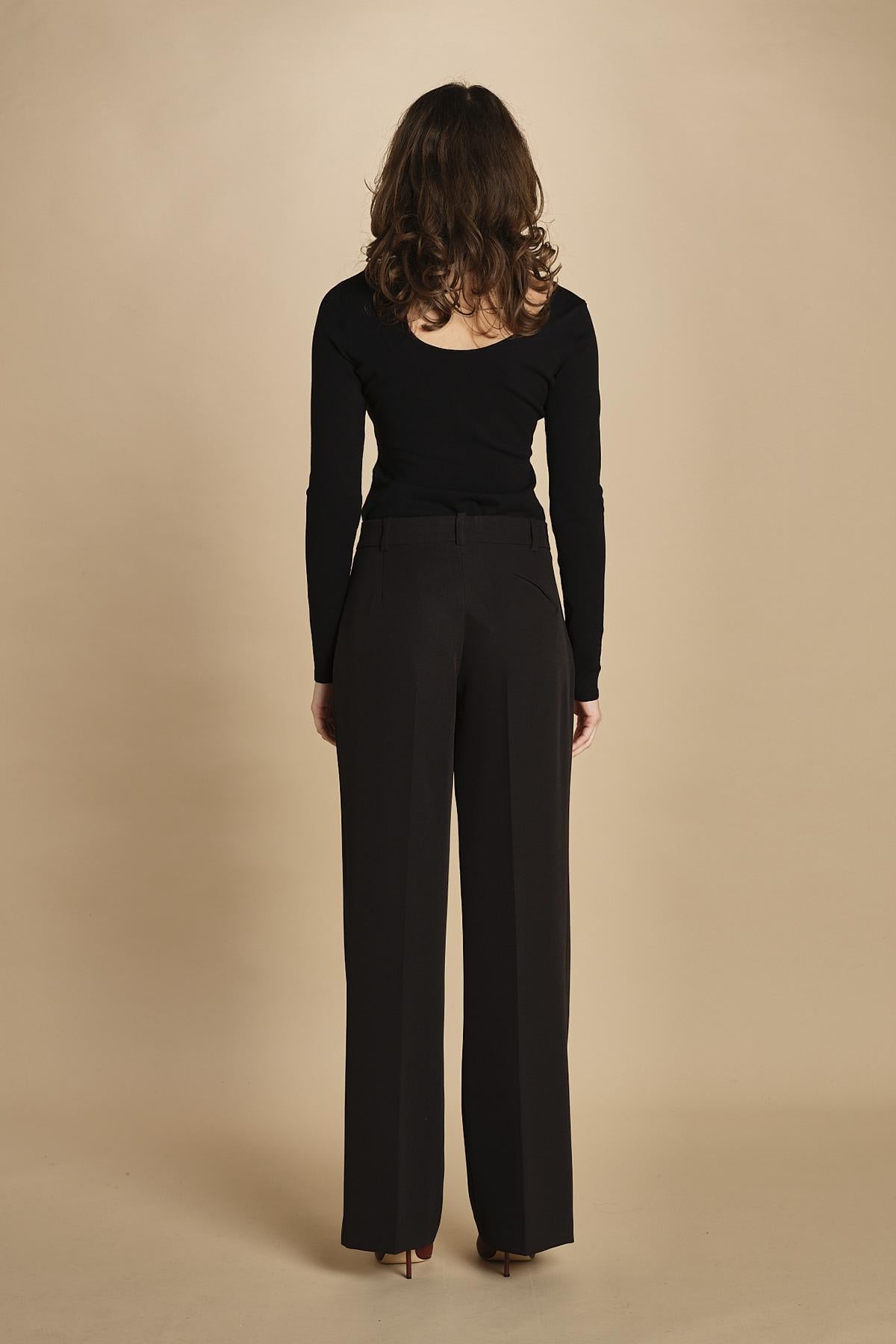 pantalone con pinces 30804-313 NERO 29 federica tosi