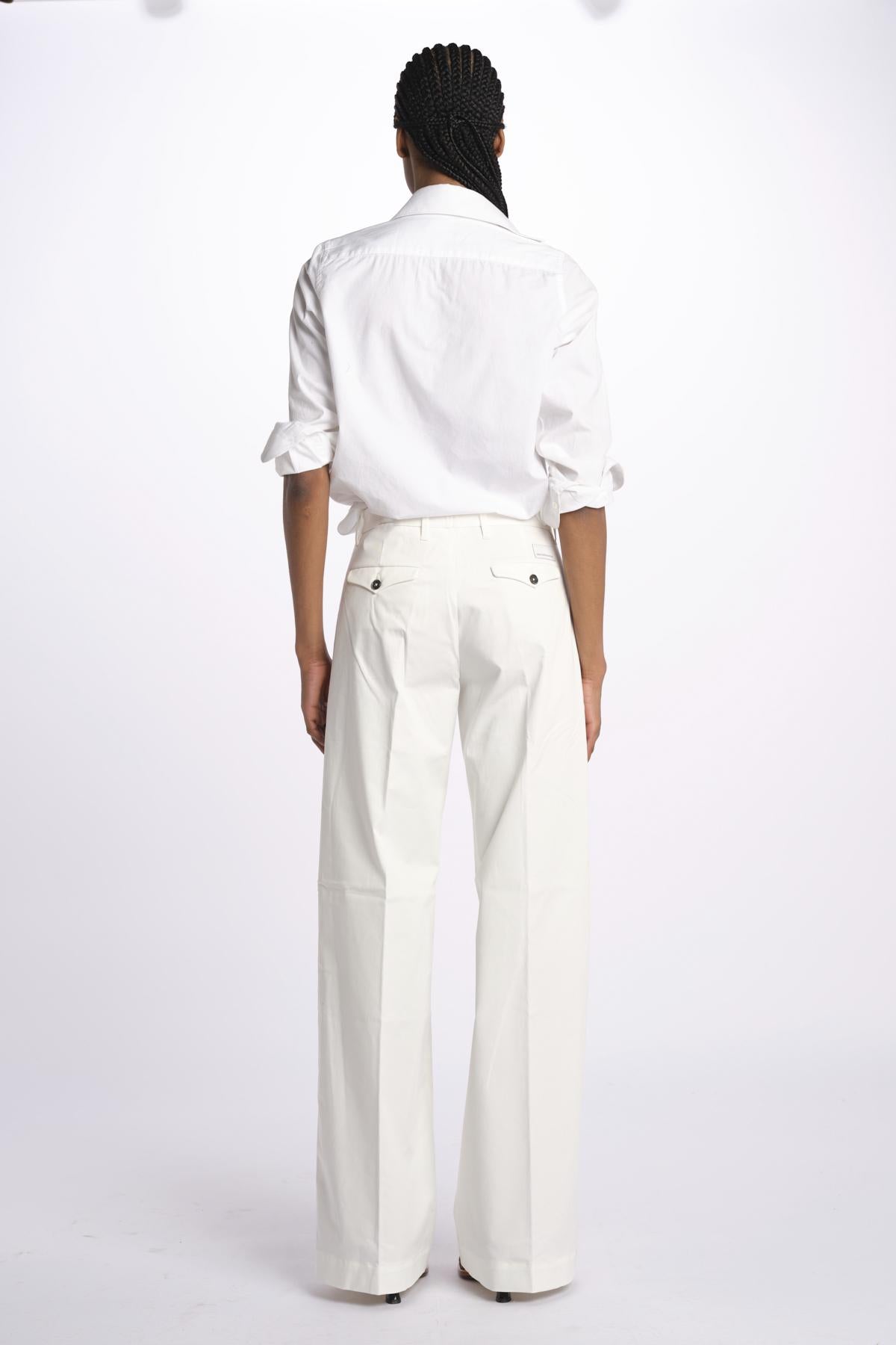 Pantalone NADIA co/ stretch NADIA NAC120 P01 BIANCO nine in the morning