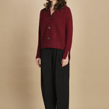cardigan tre bottoni MIL4A24 25040 BORDEAUX milaura