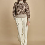 maglia collo alto maculata 32016-355 BEIGE.MORO 25 federica tosi