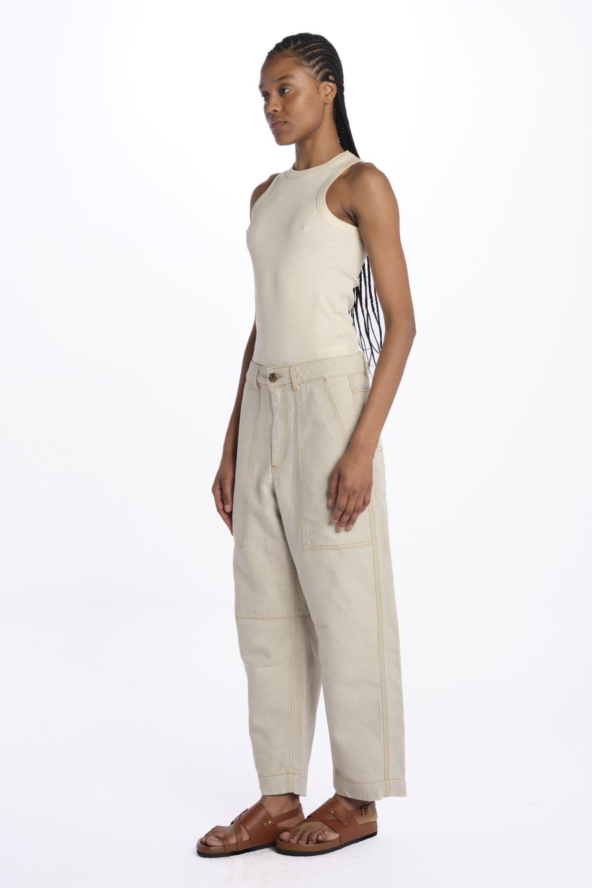 EMPIRE pantalone lino con tasche PAN1607EMPIRE ECR125S soeur